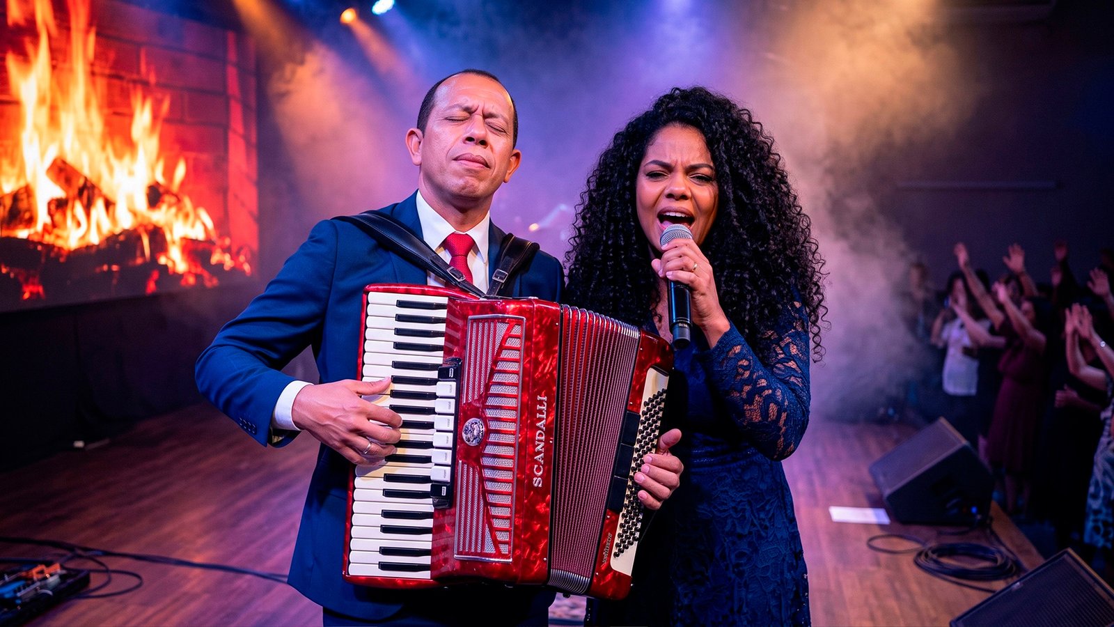Sheila Pentecostal e Elias Santos são o rosto e o som do Acende a Candeia: ela canta; ele é músico e produtor musical do projeto de corinhos de fogo.
