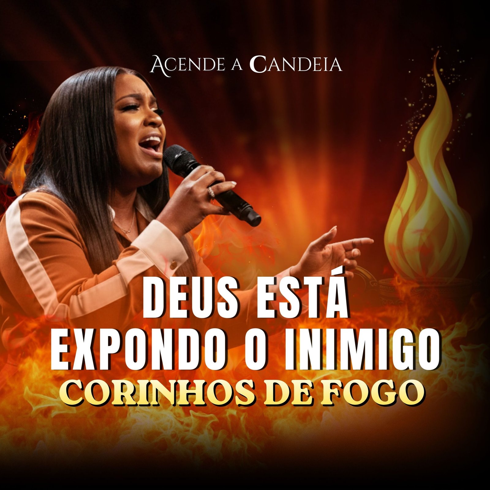 DEUS ESTÁ EXPONDO O INIMIGO CORINHOS DE FOGO O novo álbum “Deus Está Expondo o Inimigo – Corinhos de Fogo” já está disponível!